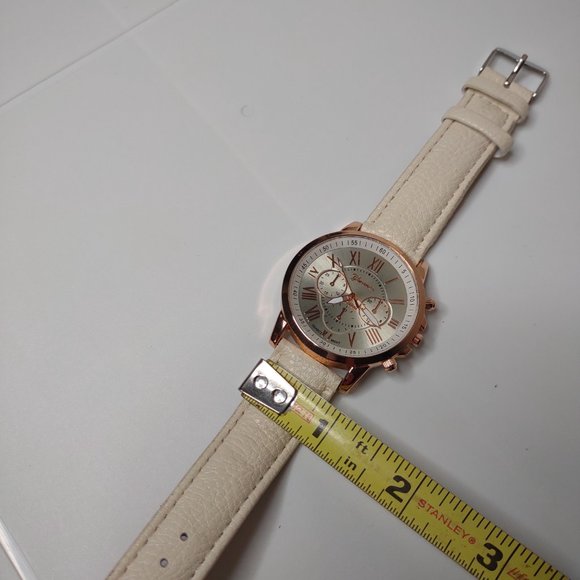 Geneva Rose Gold Tone And Off White Watch - Picture 6 of 13